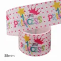 38mm pink cartoon princess grosgrain ribbon for handmade DIY crafts and hair bows decoration. - Style 2 (M-21329-293) / Size 10