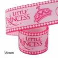 38mm Pink Cartoon Princess Grosgrain Ribbon for DIY Crafts, Hair Bows and Gift Wrapping - Style 3 (M-21329-294) / Size 10