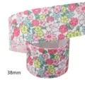 38mm bloemen bedrukt grosgrain lint voor DIY ambachten en geschenkverpakking. - Kleurrijke Fijne Mini-Bloemen Stijl (M-21723-1155)