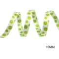 10mm Kiwi Frucht Gedruckt Band DIY Haarschleife Material Handy Lanyard Basteln Zubehör - Weißer Hintergrund Kiwi Stil (M-21603-763) / Größe 10