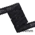 Black 44mm hollow floral grosgrain ribbon for DIY crafts, sewing, bows and gift wrapping. - 1 Yard / Black