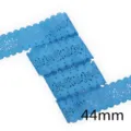 Blue hollow ribbon 44mm wide grosgrain trim for DIY crafts gift wrapping and bow making. - 1 Yard / Blue