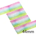 Cinta colorida con degradado DIY de 44mm, cinta grosgrain calada para lazos y manualidades. - 1 Yard / Degradado Rayas Arcoíris (CP7)