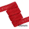 Nastro di pizzo cavo rosso 44mm di larghezza finitura per cucito fai-da-te per fiocchi - 1 Yard / Rosso