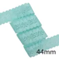 nastro di pizzo cavo 44mm verde menta fai da te fiocco confezione regalo nastro in tessuto - 1 Yard / Ciano e Bianco