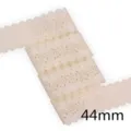 Nastro di pizzo beige 44mm nastro grosgrain floreale cavo fai da te confezione regalo fiocco. - 1 Yard / Bianco avorio