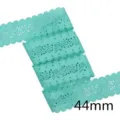 Nastro grosgrain turchese 44mm con motivo in pizzo floreale cavo, perfetto per fiocchi. - 1 Yard / Verde Ciano