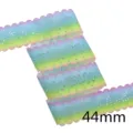 Nastro decorativo fai da te colorato sfumato 44mm larghezza bordo in pizzo cavo per cucito. - 1 Yard / Sfumatura Arcobaleno 3