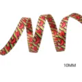 10 mm breites Band mit Wassermelonen-Muster für DIY Haarschleifen und Handyketten Basteln. - Rosa Grüner Gestreifter Wassermelone Stil (M-21603-768)