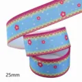 Colorful grosgrain ribbon 25mm width for DIY craft gift wrapping and sewing projects - M-21329-268*10 Yards