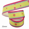 Colorful DIY grosgrain ribbon with cute floral pattern, ideal for handmade crafts and gift wrapping. - M-21329-270*10 Yards