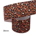 Ruban gros-grain imprimé léopard de 38mm pour loisirs créatifs DIY et emballage cadeau. - Imprimé Léopard (M-21723-1166)