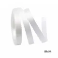 White satin ribbon 9mm width for gift wrapping, crafts and wedding decoration items. - White Satin (201226) / 100 Yards Per Pack