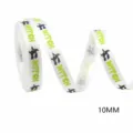 Ruban imprime Halloween 10mm de largeur tissu polyester blanc pour emballage cadeau DIY. - Sorcière