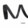 Ruban satin noir de 10mm de largeur pour emballage cadeau, loisirs créatifs et décoration. - 030# Noir