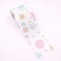 75mm snowflake printed grosgrain ribbon for diy hair bows christmas gift wrapping decor - 100 Yards/Pack / Gold Snowflake Patterns