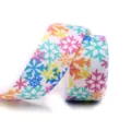 Dettaglio nastro gros grain con fiocchi di neve, tessuto 25mm per confezioni regalo e fiocchi. - Stile 2#(2#) / Taglia 100