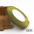 Rotolo di nastro glitter oro 10mm, nastro artigianale brillante per fiocchi per capelli - 10mmx25 Yard / Oro Lucido (008)