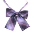 Nœud papillon d'uniforme JK à carreaux violet, col d'écolière de style japonais pour femmes. - Style 13#