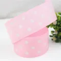 Nastro Grosgrain Rosa a Pois 38mm per Fiocchi per Capelli Confezione Regalo Variante - 5 Yard/Rotolo / Rosa