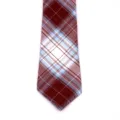 Cravate à carreaux rouge et bleu classique, accessoire d'uniforme scolaire préppy chic. - Style 18#