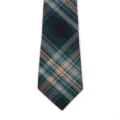 Cravate classique à carreaux tartan vert, style preppy pour uniforme scolaire mode. - Style 22#