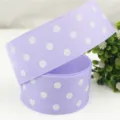 Nastro grosgrain a pois da 38mm per fiocchi per capelli, confezioni regalo e decorazioni. - 5 Yard/Rotolo / Viola chiaro