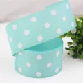 Nastro Grosgrain a Pois 38mm per Fiocchi Capelli Confezione Regalo Decorazione Festa - 5 Yard/Rotolo / Blu Chiaro