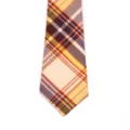 Cravate a carreaux classique pour uniforme scolaire et quotidien, tissu jaune et bleu. - Style 34#