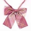 Noeud papillon écossais rose uniforme JK, accessoire chemise école style japonais, cravate. - Style 41#