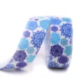 25mm snowflake grosgrain ribbon for hair bows DIY crafts and holiday gift wrapping. - 7# Blue Purple Elegant Snowflake