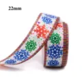 Ruban de Noël motif flocon de neige vue détaillée avec largeur 22mm et design coloré. - 9# (22mm)