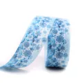 25mm Schneeflocke Ripsband DIY Haarschleifen Weihnachten Feiertag Geschenkverpackung Stoff - 10 Yards / 1# Hellblau Schneeflocke