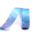 25mm Blaue Schneeflocke Ripsband für Haarschleifen DIY Handwerk Geschenkverpackung Deko - 10 Yards / 2# Hellblau Lila Schneeflocke