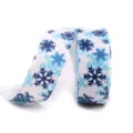 25mm blaue Schneeflocken Ripsband für Haarschleifen, DIY Basteln und festliche Geschenke Verpackung. - 10 Yards / 3# Weiß Blau Schneeflocke