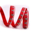 Ruban rouge avec motif de sapin de Noël 10mm, idéal pour emballer les cadeaux de fête. - Style 8 - 100 Yards