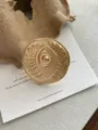 Vintage gold eye scarab relief statement ring, unique open finger ring detail shot accessory. - Eye Relief Ring / Gold
