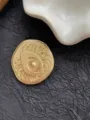 Gold-plated vintage eye open ring, exaggerated surrealist coin ring for women and girls. - Eye Relief Brooch / Gold