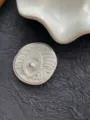 Silver-colored vintage relief eye ring, exaggerated open ring with unique niche design. - Eye Relief Brooch / Silver