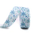 25mm snowflake grosgrain ribbon variant, blue winter pattern for DIY bows and gift wrapping. - 14# White Let It Snow Ribbon