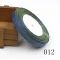 Nastro glitter scintillante largo 10mm rifinitura metallica per fai da te confezione regalo cucito - 10mmx25 Yard / Blu Oro (012)