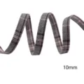 Kariertes doppelseitiges Band 10mm Stoffbesatz für DIY Haarschmuck Schleifenmaterial - Klassisches Rosa Weiß Karomuster (1623)
