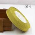 Gold glitter ribbon 15mm sparkle metallic trim spool fabric for DIY crafts bow making - Size 25 / Style 014