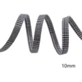 Schwarz-weißes Hahnentritt-Stoffband 10mm breit für DIY-Haarschleifen und Accessoires. - Schwarz Weiß Hahnentritt (1629)