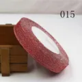 Red glitter ribbon 15mm shiny metallic fabric trim for DIY hair accessories and sewing - Size 25 / Style 015