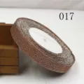 Sparkly metallic velvet ribbon roll in brown color for DIY hair bows and garment sewing. - Size 25 / Style 017