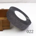 25mm Glitzer Samtband Metallisch Borte für DIY Haarschmuck Schleifen Nähen Handwerk - 25 Yards / Stil 022 Schwarz