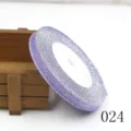 Nastro glitter viola da 10 mm di larghezza, bordo brillante per fiocchi per capelli e confezioni - 10mmx25 Yard / Brillantini Viola Oro (024)