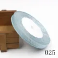 Nastro glitter azzurro chiaro rotolo passamaneria lucida in tessuto per fai da te 10mm - 10mmx25 Yard / Blu Chiaro (025)