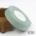 20mm Glitter Velvet Ribbon Roll Light Green Color Code 030 Craft DIY Bow Material - Light Green Glitter Style (030)